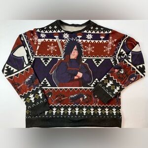 Madara Uchiha Rinnegan Naruto Shippuden Ugly Christmas Sweater Size L